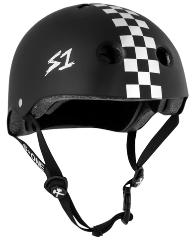 S1 Lifer Helmet / Matte Black / White Checkers