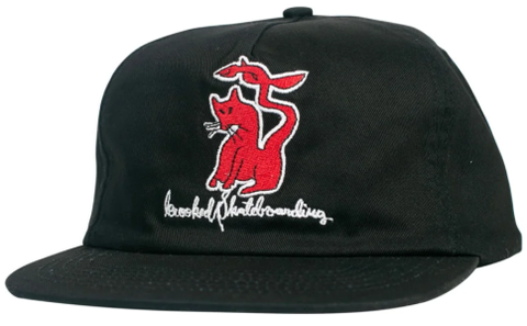 Krooked Kat Serpent Snapback Hat / Black