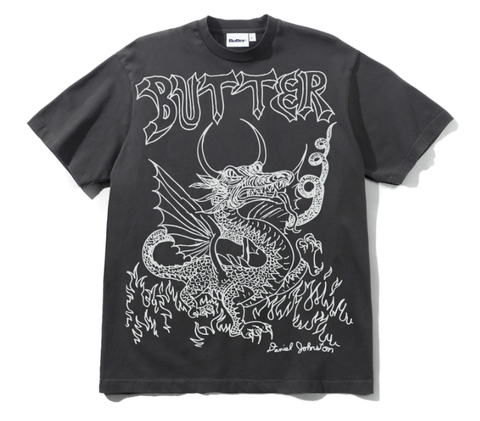 Butter Goods x Daniel Johnston Dragon Tee / Washed Black