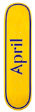 April OG Logo Yellow Purple Deck 8.25"