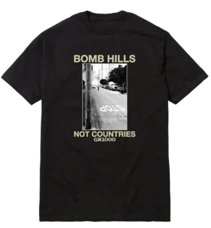 GX1000 Bomb Hills Not Countries Tee / Black / Tan