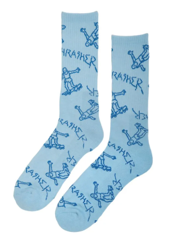 Thrasher Gonz Logo Socks / Blue / OSFM