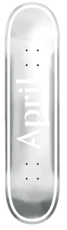 April OG Logo Silver Foil Logo Deck 8.38"