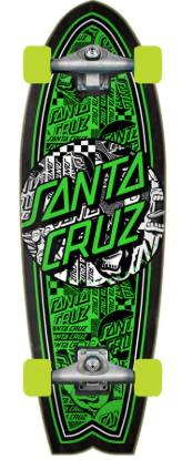 Santa Cruz Flier Collage Dot Shark Cruiser Complete 8.8"