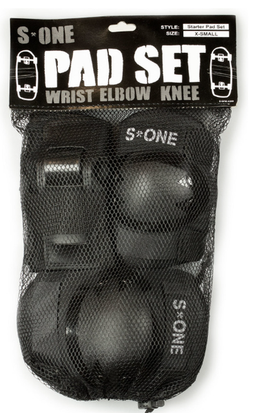 S1 Starter Pad Set / Knee / Elbow / Wrist / Black