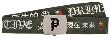 Primitive Outsider Web Belt / Olive