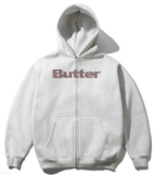 Butter Goods Stars Zip up Thru Hoodie / Ash