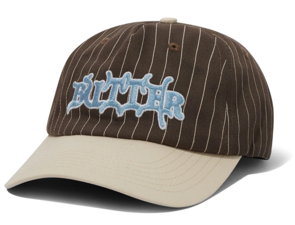 Butter Goods Serif 5 Panel Hat / Dark Brown / Natural