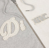 Dime Reverse French Terry Zip Up Hoodie / Heather Grey