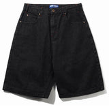 Butter Goods Blotch Denim Shorts / Streaky Black