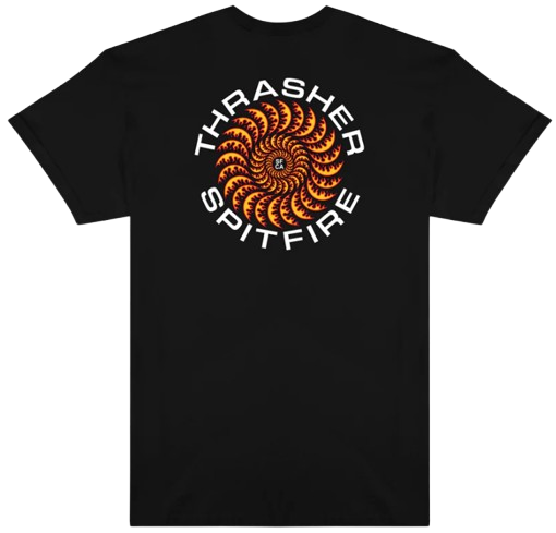 Thrasher x Spitfire Classic Swirl Tee / Black