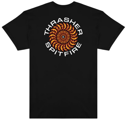 Thrasher x Spitfire Classic Swirl Tee / Black