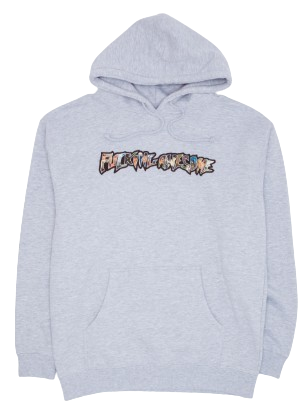 Fucking Awesome Dill Collage Logo Hoodie / Grey