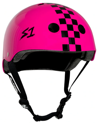 S1 Lifer Helmet / Pink Gloss / Black Checkers