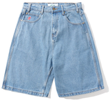 Cash Only Logo Denim Shorts / Washed Indigo