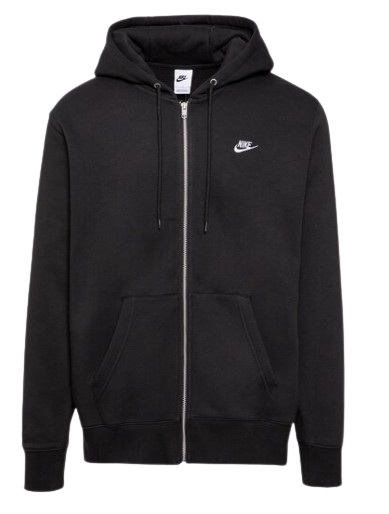 Nike Club Fleece Full Zip Hoodie / Black