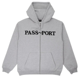 Passport Official Zip Up Hoodie / Ash