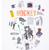 Hockey Paper Cover Tee / White