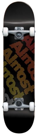 Almost Dot Tilt Black Complete Skateboard 8"