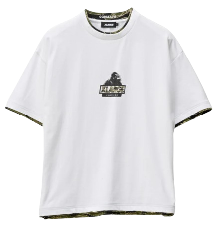 XLarge Double Layer Gorilla Fit Tee / White / Camo