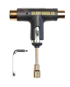 Silver Skate Tool / Brown / Gold