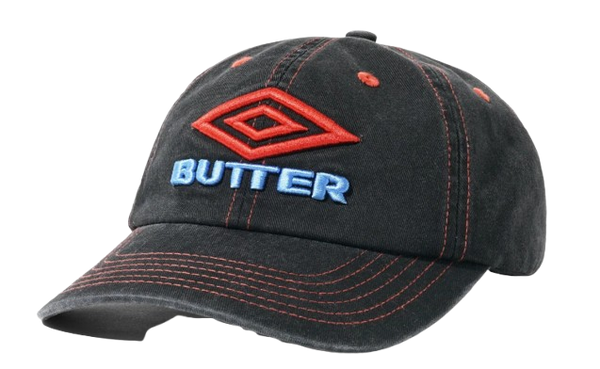 Butter Goods x Umbro Diamond Logo 6 Panel Hat / Washed Black