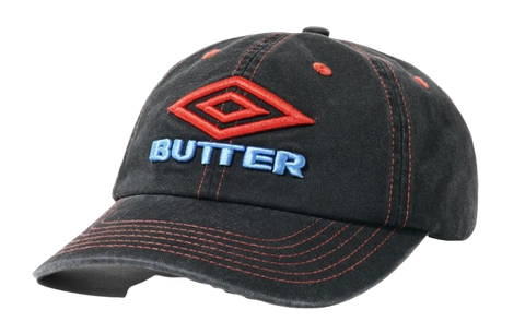 Butter Goods x Umbro Diamond Logo 6 Panel Hat / Washed Black