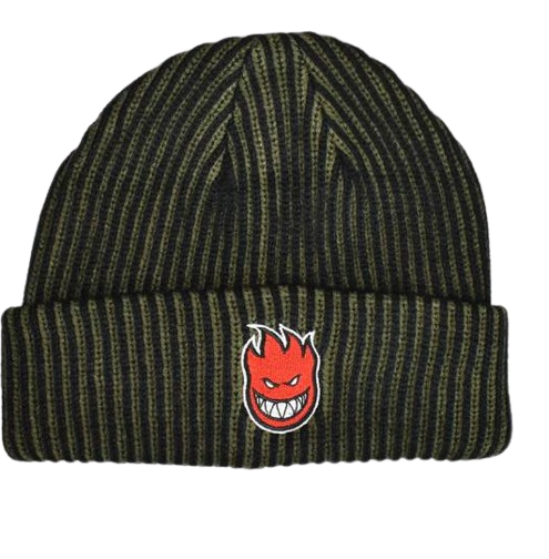 Spitfire Bighead Fill Cuff Beanie / Olive / Black / Red