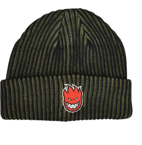 Spitfire Bighead Fill Cuff Beanie / Olive / Black / Red