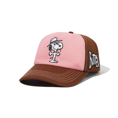 Butter Goods x Peanuts Spike 6 Panel Hat / Brown / Light Pink