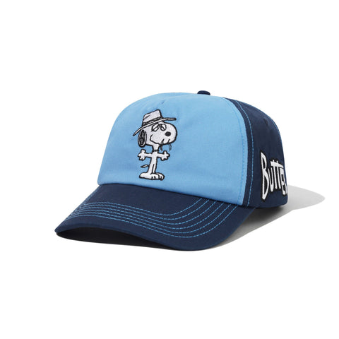 Butter Goods x Peanuts Spike 6 Panel Hat / Navy / Light Blue