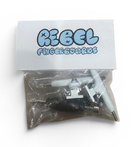 Rebel Fingerboard White Trucks