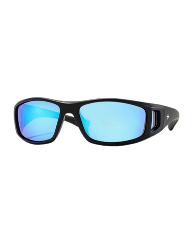 Ritual Vision Dragster Sunglasses / Matte Black / Blue Reflective / Polarised