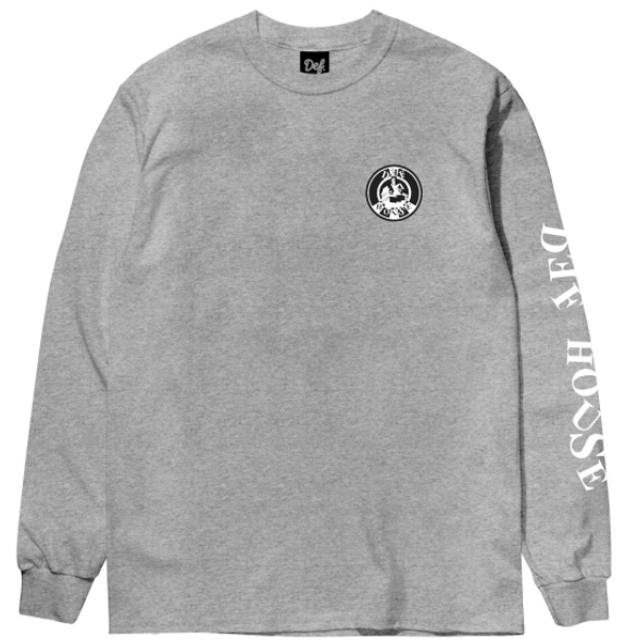 Def House L/S Patch Tee / Heather Grey