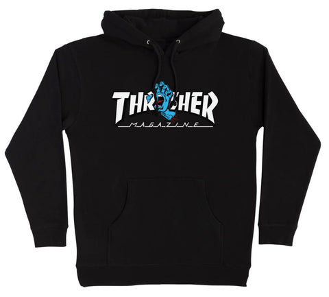Thrasher x Santa Cruz Screaming Logo Hoodie / Black