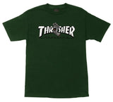 Thrasher x Santa Cruz Screaming Logo Heavyweight Tee / Forest Green