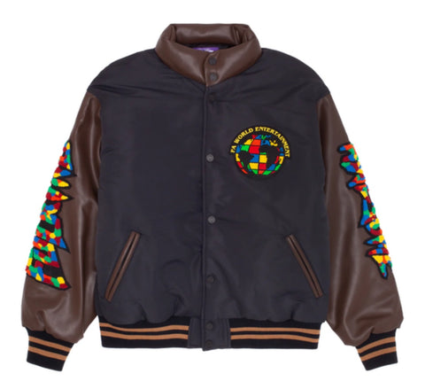 Fucking Awesome Gum Stamp Chennile Varsity Puffer / Black / Brown