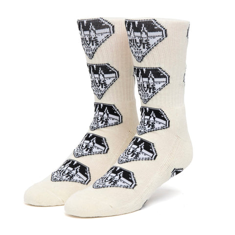 Huf X Miles Davis Concert Crew Socks / Cream