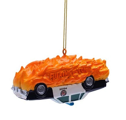 Fucking Awesome Cop Car Ornament / Xmas Accessory