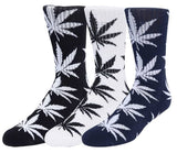 Huf Essentials Plantlife Socks 3 Pack / Black / White / Navy