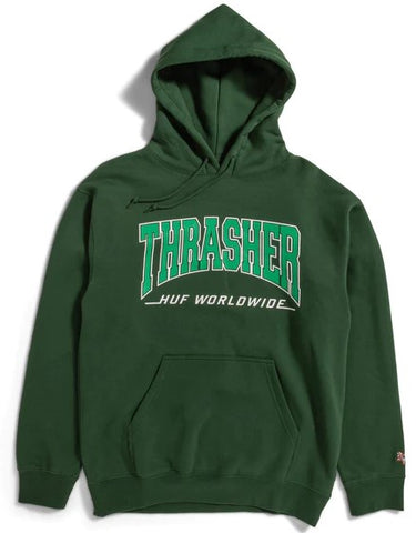 Huf x Thrasher Bayview Hoodie / Forest Green