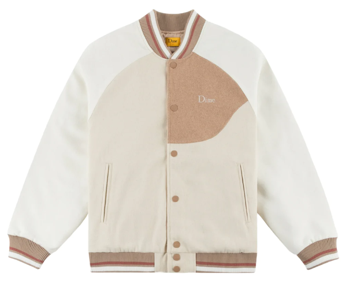 Dime Letterman Wool Jacket Almond 【公式通販】