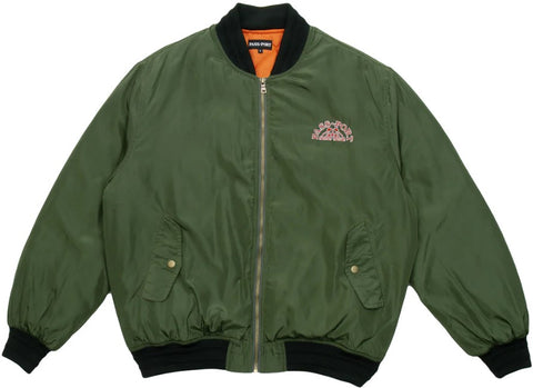 Passport Crystal Embroidery Freight Jacket / Olive