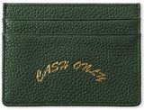 Cash Only Leather Cardholder / Emerald