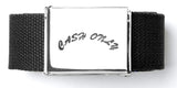 Cash Only Logo Web Belt / Black