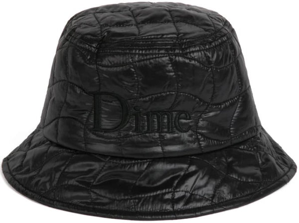 Dime Quilted Outline Bucket Hat / Black