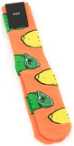 Huf Lemon Lime Crew Socks / Orange