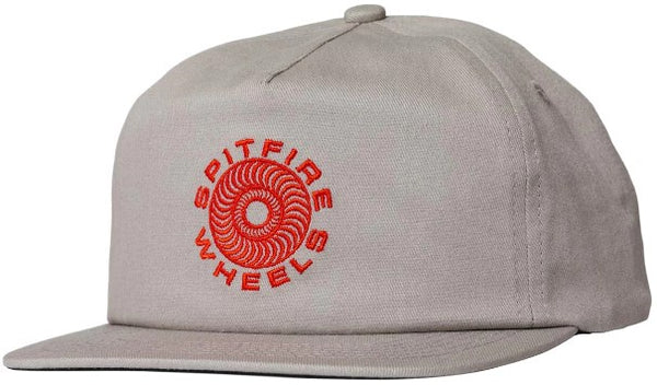 Spitfire Classic 87 Swirl Snapback Hat / Silver / Red