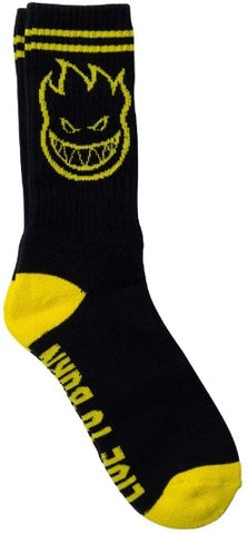 Spitfire Bighead Socks / Black / Yellow