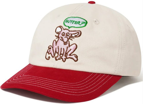 Butter Goods Rodent 6 Panel Hat / Natural / Burnt Red